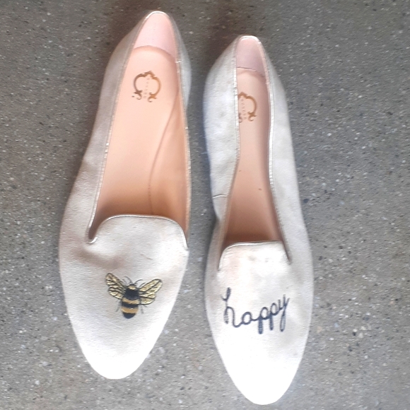 Wonder Shoes - Wonder BEE HAPPY Nude Suede Ballet flat shoes